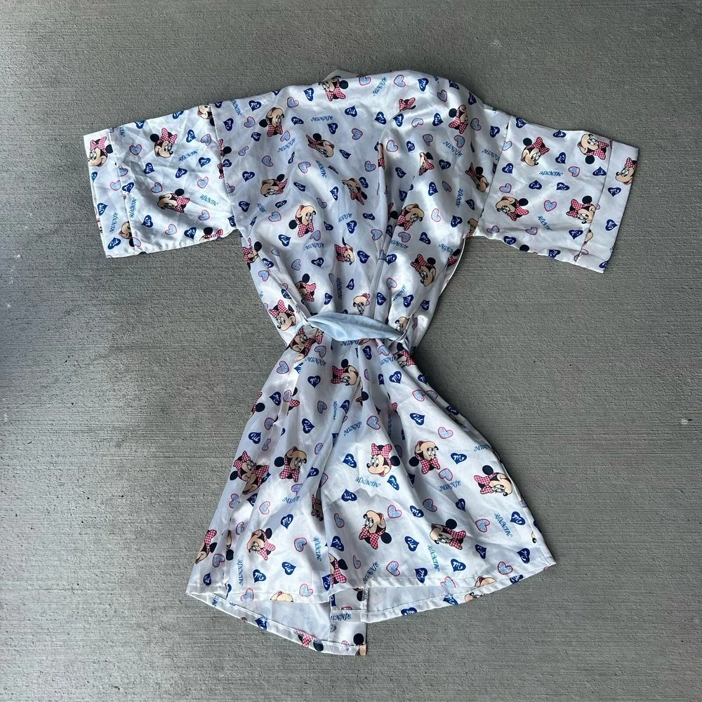 Vintage Miss Elaine Minnie‎ Mouse Robe Women's XS/S USA Made Disney Lounge